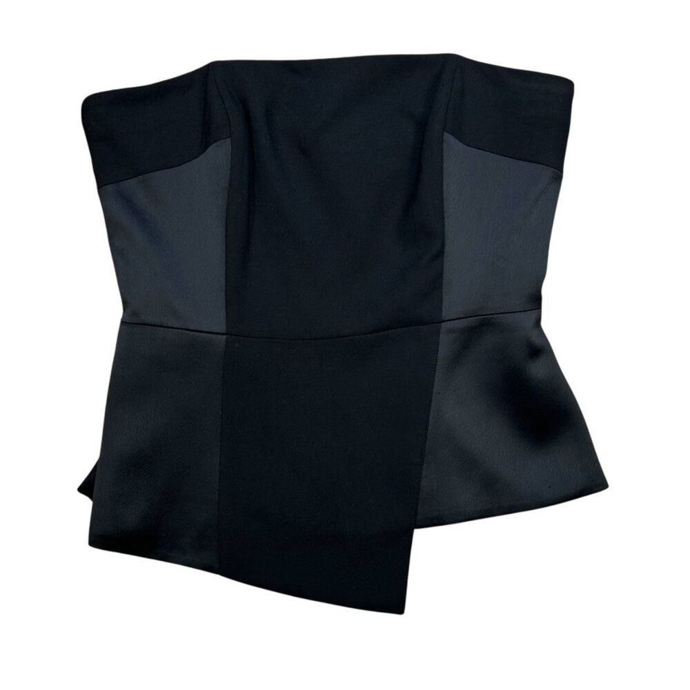 White House Black Market Black Strapless Blouse